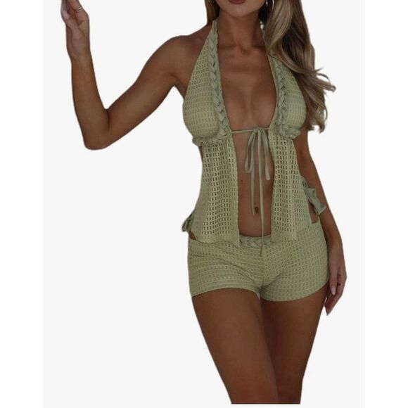 NWOT crochet swimsuit 2 Pieces - Picture 1 of 5